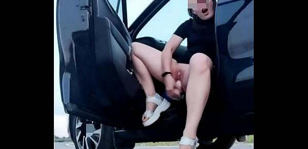 Lika Lax fucks herself and squirts right on the highway endlessly cums